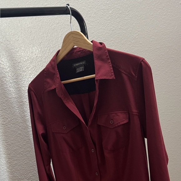Exofficio Maroon Collared Shirt - Picture 1 of 5
